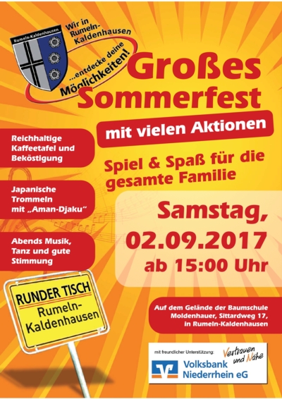 Der Runde Tisch ldt zu seinem Sommerfest!