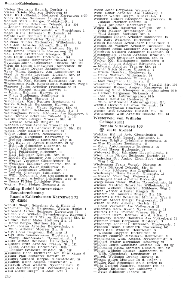 Alte Adressb&uuml;cher von Rumeln-Kaldenhausen